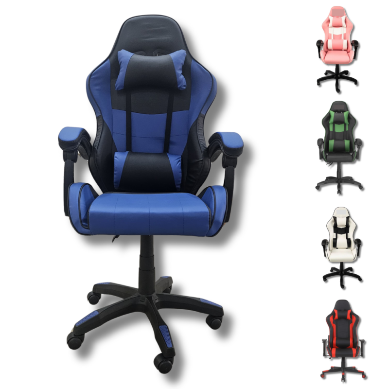 Sedia da Gaming Ergonomica con Cuscini e Braccioli Poltrona Reclinabile Telescopica per Ufficio 1