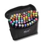 Set 60 Pennarelli Colorati Doppia Punta Sfumabili | Materiale Artistico, Colori Professionali con Custodia