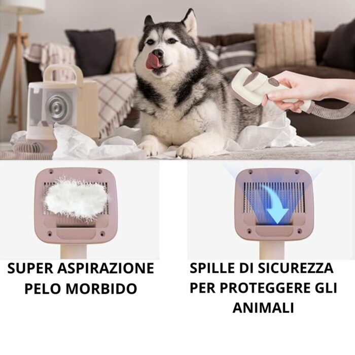 Kit Toelettatura Animali Domestici 6 in 1 Silenzioso | Rasatura, Asciugatura e Lavaggio del Pelo 1,5L