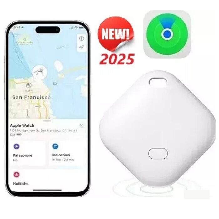 Mini Localizzatore GPS Bluetooth per IOS | Dispositivo di Localizzazione Tracker, Trova Oggetti, Animali, Bambini