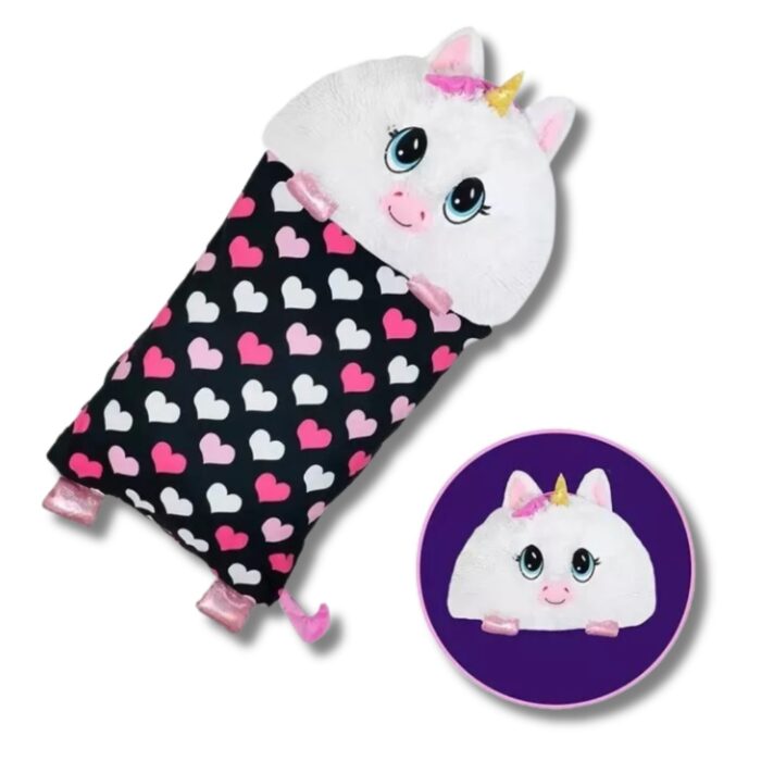 Federa per Cuscino 2 in 1 con Peluche Rimovibile | Copricuscino Soffice Gioco per Bambini