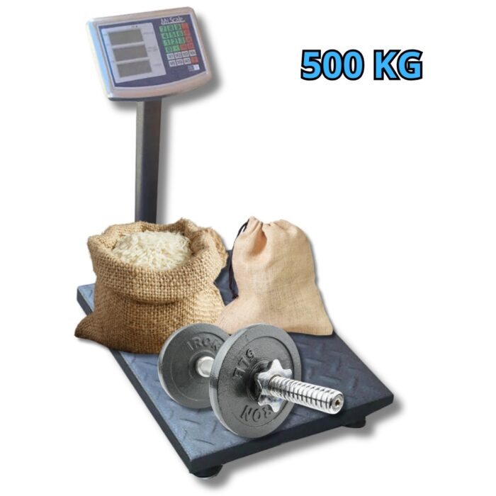 Bilancia Industriale 500Kg da Terra | Piattaforma Display Digitale, Pieghevole Portatile