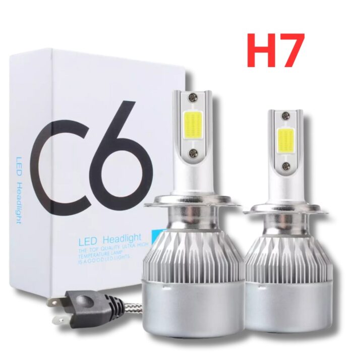 Coppia Lampadine LED H7 C6 per Auto, Moto | Faretti 36W Luce Bianca 6000K