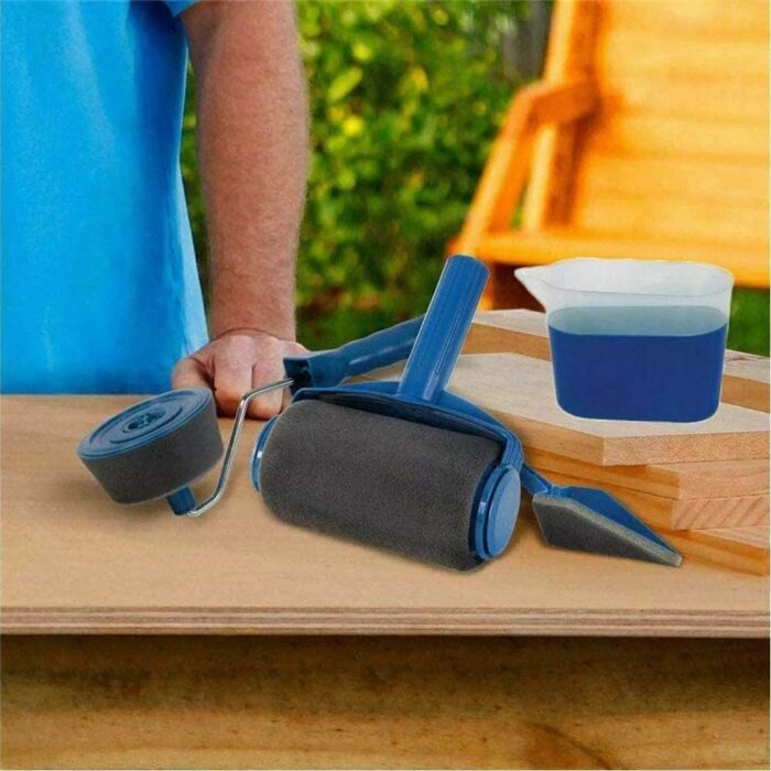 Set 6 pz Pittura con Rullo Anti Gocciolamento | Serbatoio Ricaricabile per Vernice