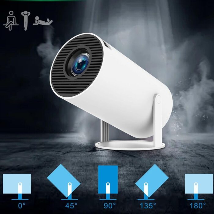 Proiettore con 2 Joystick 4K Bluetooth Wi-Fi | Riflettore Regolabile per Giochi, Film, Serie con Telecomando