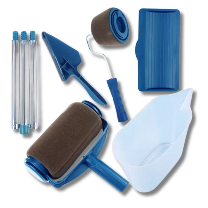 Set 6 pz Pittura con Rullo Anti Gocciolamento | Serbatoio Ricaricabile per Vernice