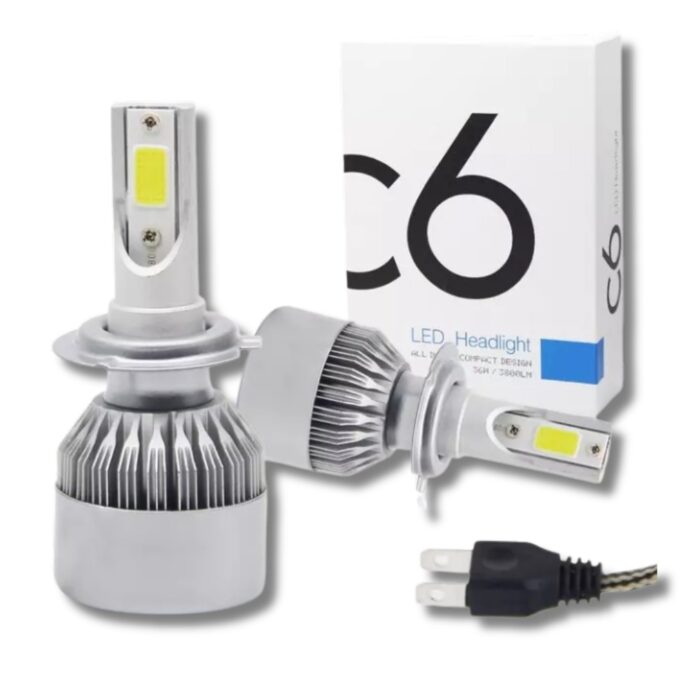 Coppia Lampadine LED H1 C6 per Auto, Moto | Faretti 36W Luce Bianca 6000K