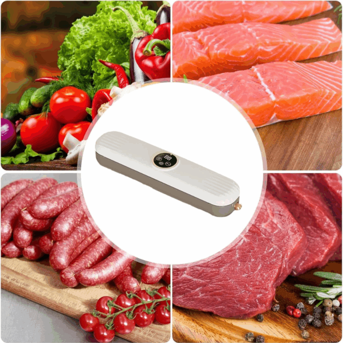 Macchina Sottovuoto per Alimenti 62KPa | Sigillatrice Automatica con Modalità Umido/Secco e LED