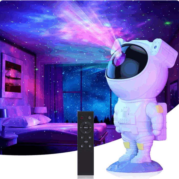 Proiettore Astronauta LED 3 in1 Cielo Stellato 360° con Telecomando