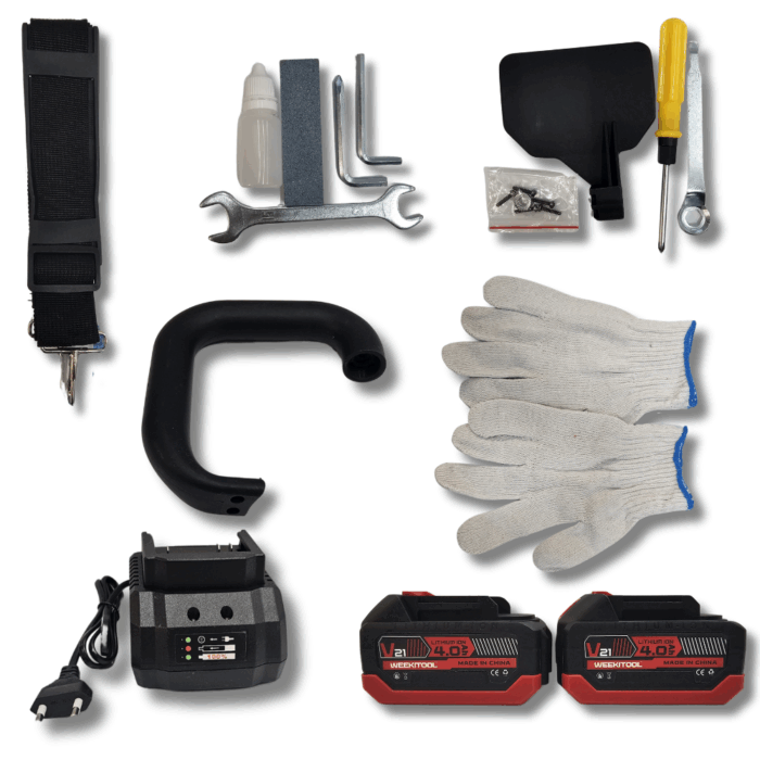 Kit Potatura Estensibile 4m 21V Brushless con Motosega e Forbice