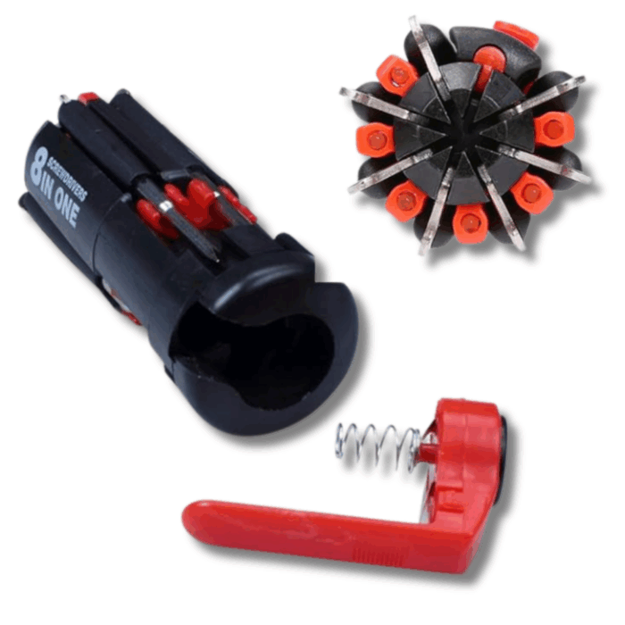 Cacciavite Multifunzione 8 in 1 con Torcia LED Potente