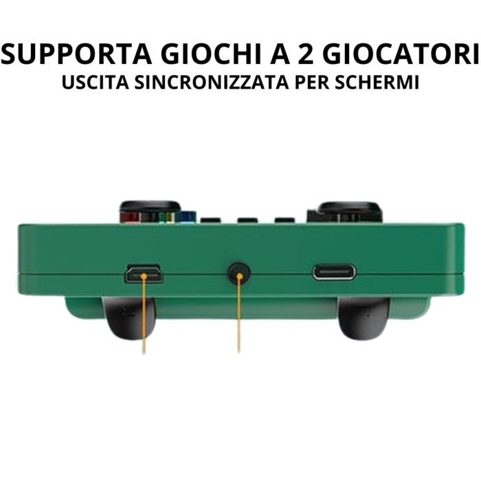 X6 Console di Gioco 3,5" Doppio Analogico 3D | Portatile con Scheda SD 32Gb USB