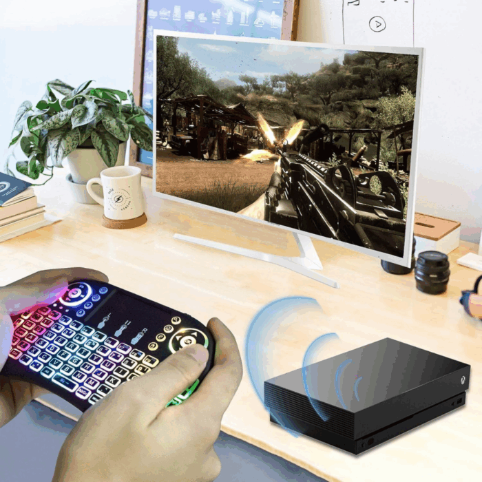 Tastiera Wireless Retroilluminata con Touchpad e Mouse | Ricaricabile 2.4GHz per Smart TV e PC