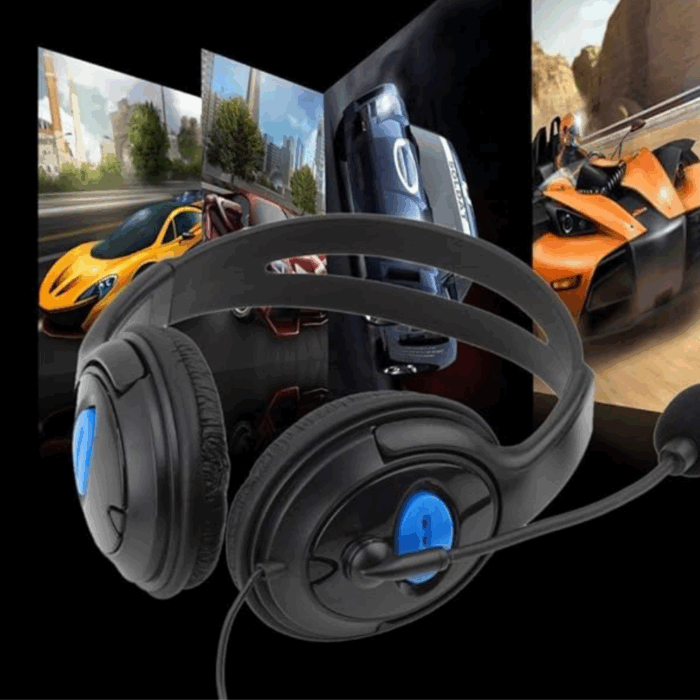 Cuffie da Gioco con Microfono 3.5mm per PS4 e PC | Auricolari Cablati con Audio Stereo