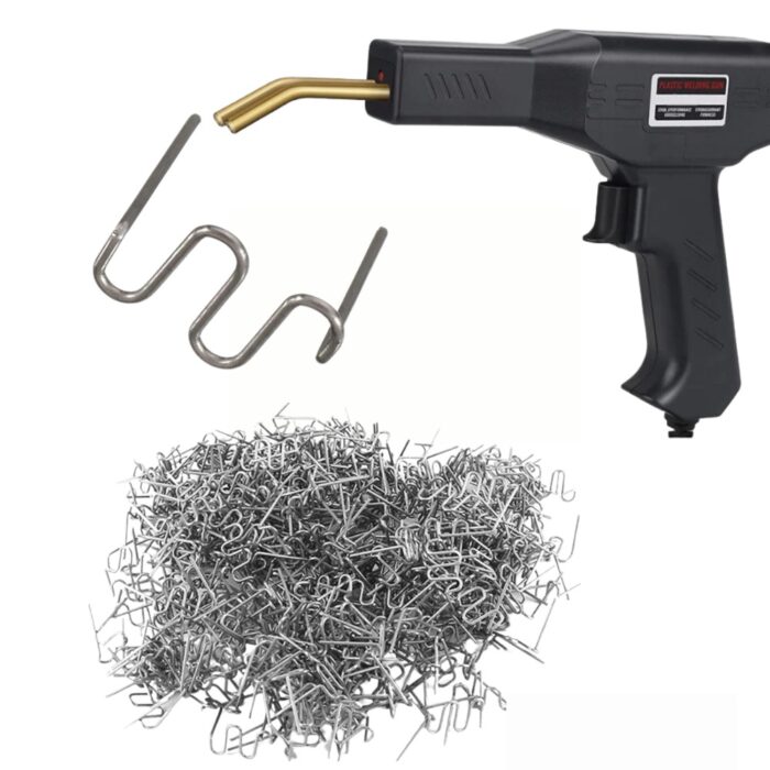 Kit 500 pz Graffette Punti Metallici per Pistola Saldatrice Plastica 0.8mm Riparazione Auto