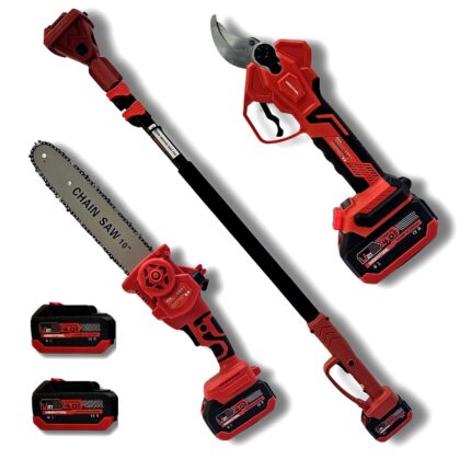 Kit Potatura Estensibile 4m 21V Brushless con Motosega e Forbice