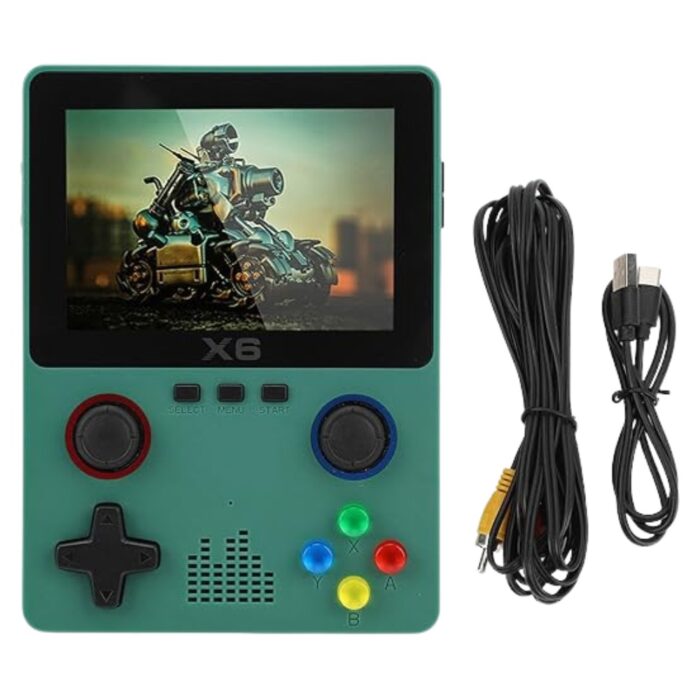 X6 Console di Gioco 3,5" Doppio Analogico 3D | Portatile con Scheda SD 32Gb USB
