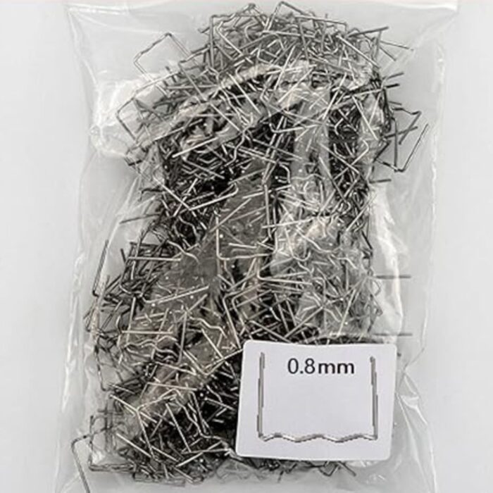 Kit 500 pz Graffette Punti Metallici per Pistola Saldatrice Plastica 0.8mm Riparazione Auto