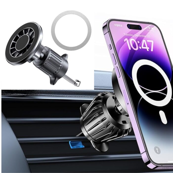 Supporto per Cellulare Magnetico Rotazione 360° | Porta Telefono per Presa Aria per Auto