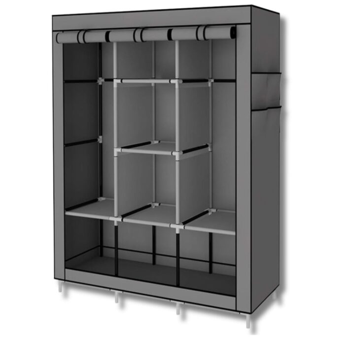 Armadio in Tessuto 170x130x45 cm Richiudibile 6 Ripiani | Guardaroba Compatto