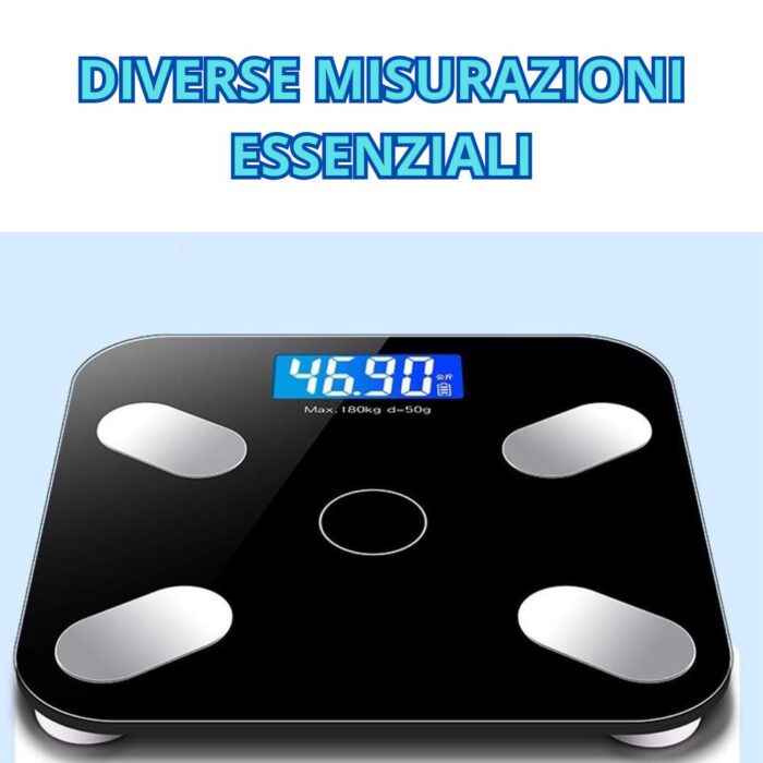 Bilancia Smart Digitale 180Kg Bluetooth | Grasso Corporeo e Composizione