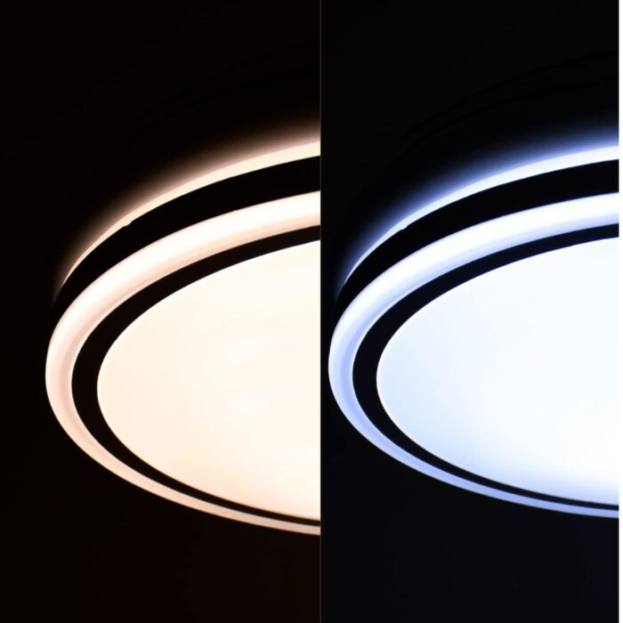 Lampadario con Ventilatore LED 120W, Pale Retrattili 3 Velocità e 3 Tonalità di Luce