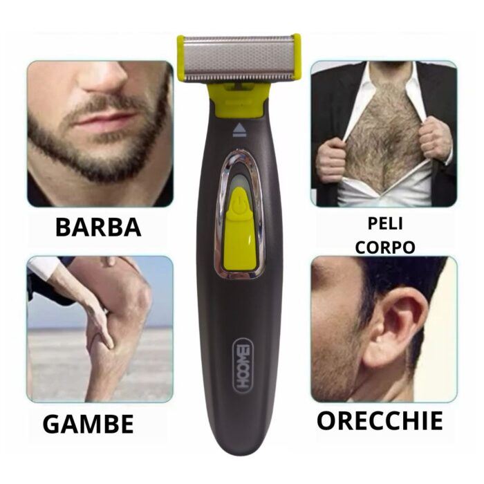 Rasoio Professionale con Doppia Lama Ultrasottile | Regolabarba USB + 3 Pettini Inclusi