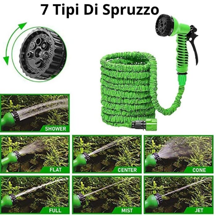 Tubo da Giardino 15m Espandibile 3X | Potente, Estensibile e Anti-Groviglio