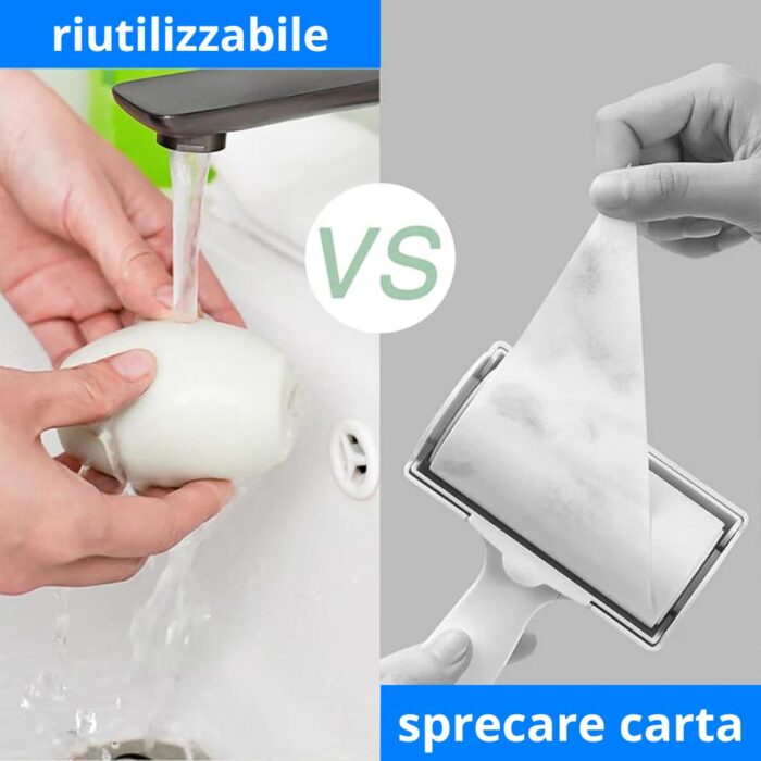 Rullo Antipolvere Leva Pelucchi | Rimuove Peli Animali e Polveri, Extra Appiccicoso