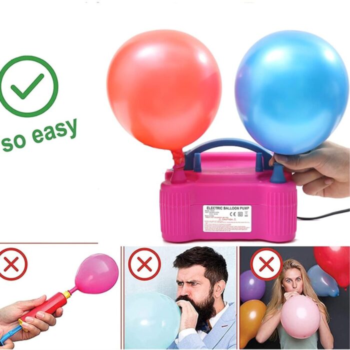 Gonfiatore Palloncini Elettrico 600W | Pompa Potente Doppio Ugello per Eventi e Feste