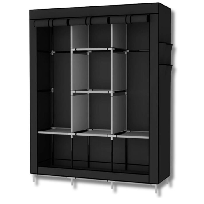 Armadio in Tessuto 170x130x45 cm Richiudibile 6 Ripiani | Guardaroba Compatto