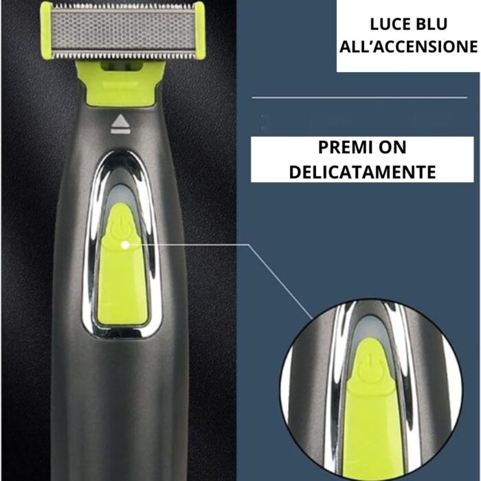 Rasoio Professionale con Doppia Lama Ultrasottile | Regolabarba USB + 3 Pettini Inclusi