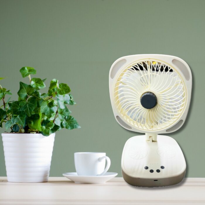 Ventilatore da Tavolo Ricaricabile 3 Velocità Pieghevole e Silenzioso