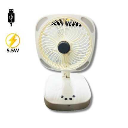 Ventilatore da Tavolo Ricaricabile 3 Velocità Pieghevole e Silenzioso