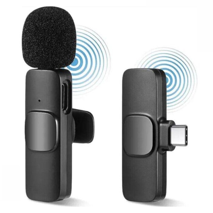 2 pz Microfono Lavalier Wireless Type-C | 2 Microfoni Plug & Play con Riduzione Rumore