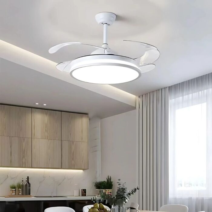 Ventilatore da Soffitto con Luce LED 200W | Lampadario con Pale e Luce Switch 3 Toni