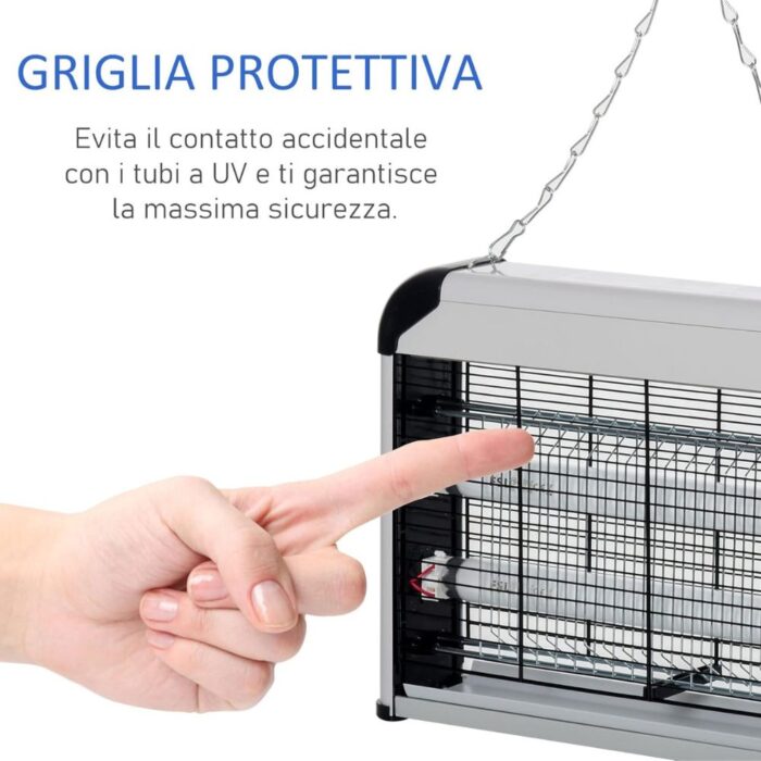 Zanzariera Elettrica UV 20W Potente | Anti-Insetti da 60m² per Casa e Giardino