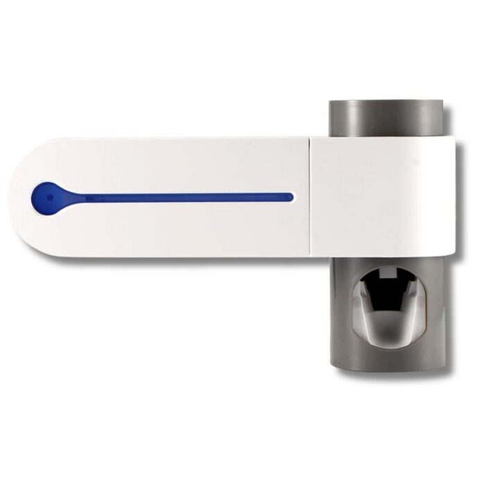 Portaspazzolino da Parete con Sterilizzatore UV Dispenser 5 posti Dentifricio Automatico USB