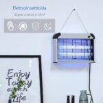Zanzariera Elettrica UV 20W Potente | Anti-Insetti da 60m² per Casa e Giardino