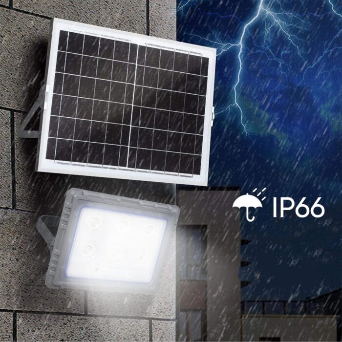Faro Solare LED 200W Slim IP66 | Pannello Crepuscolare in Alluminio Pressofuso