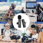 2 pz Microfono Lavalier Wireless Type-C 2 Microfoni Plug & Play