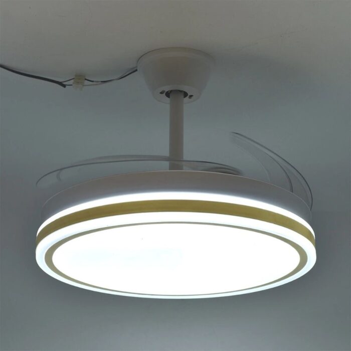 Ventilatore da Soffitto con Luce LED 200W | Lampadario con Pale e Luce Switch 3 Toni