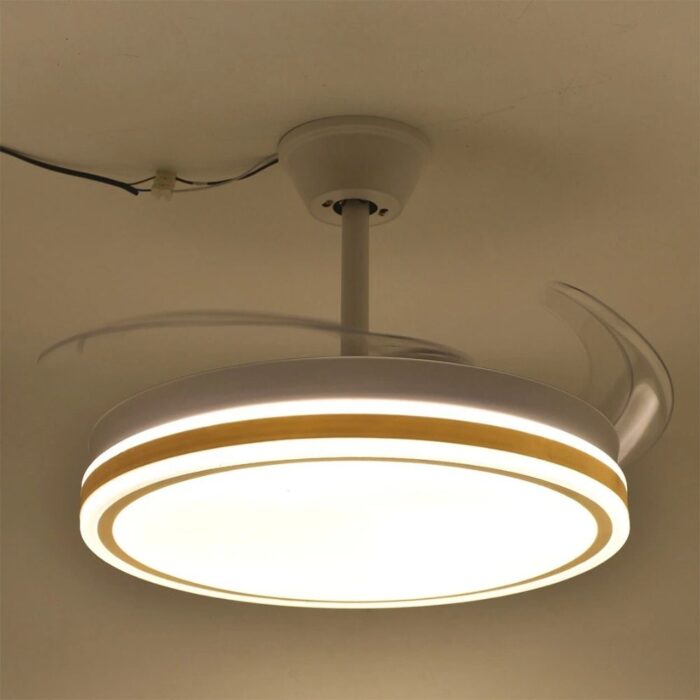 Ventilatore da Soffitto con Luce LED 200W | Lampadario con Pale e Luce Switch 3 Toni